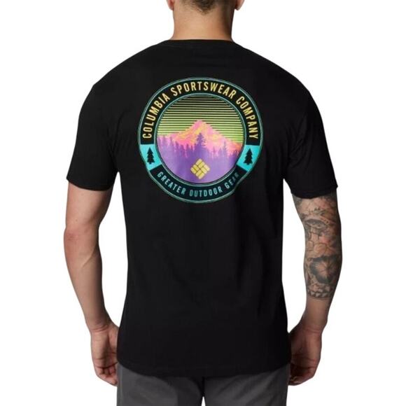 Columbia Sportswear Men’s Graphic Tee Black Size Medium T-shirt Logo Gorpcore - Picture 1 of 6